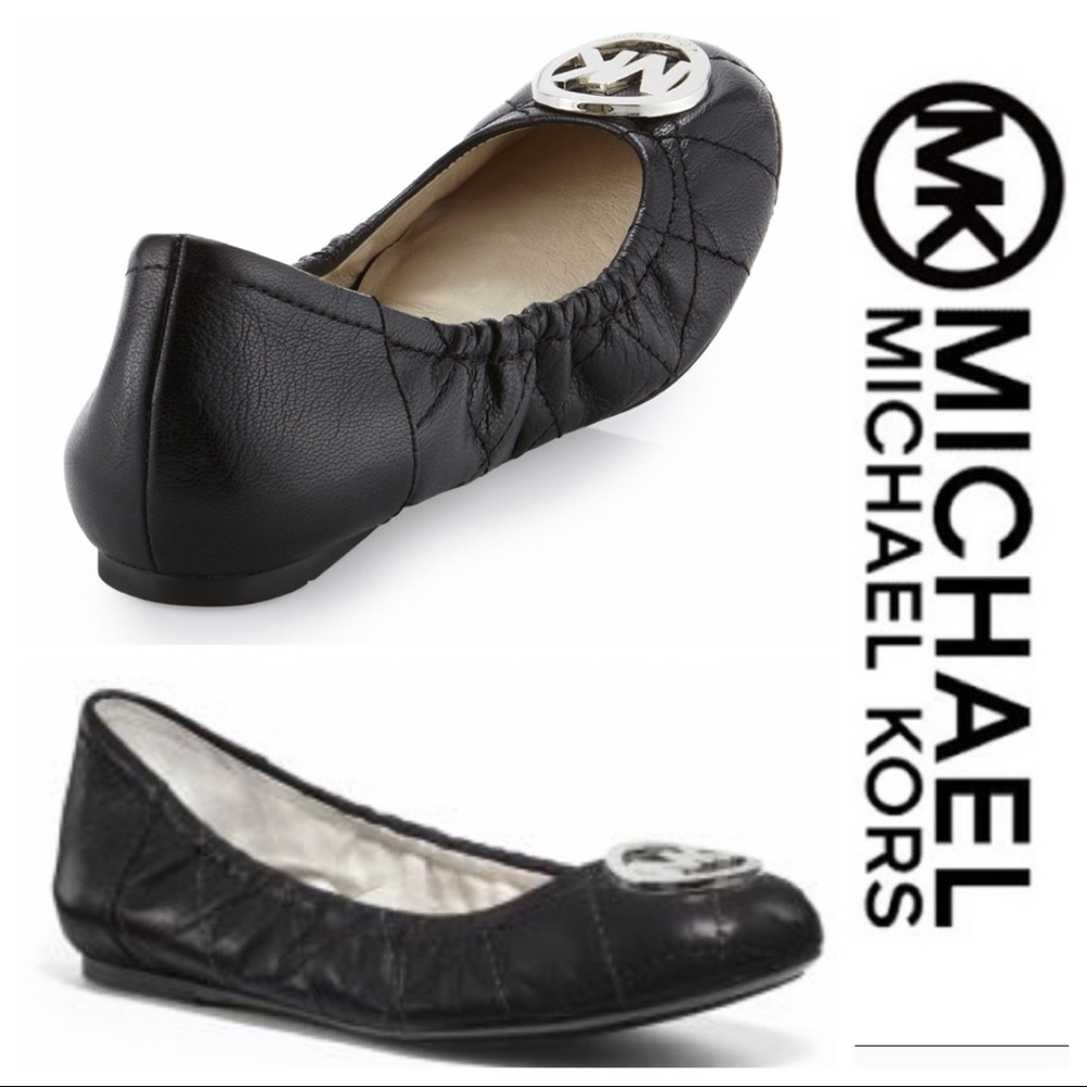 Black Quilted Leather “Fulton” Ballet Flats